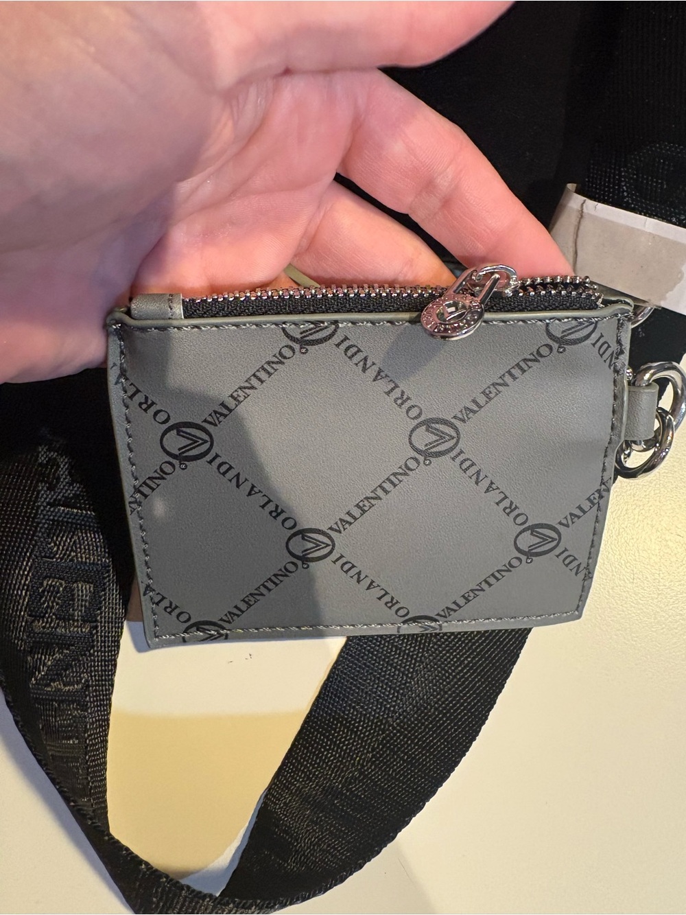 Valentino Orlandi Black Crossbody with Logo Tag - Picture 6 of 10